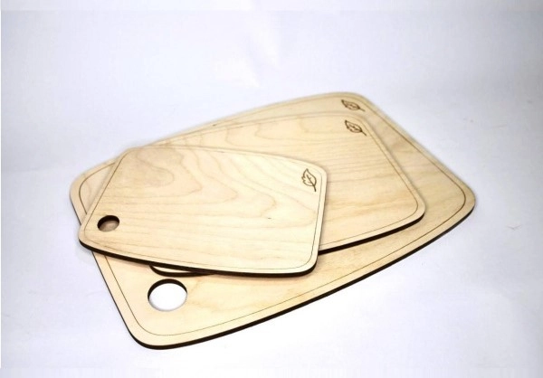 Доски разделочные дерев. (фанера) НАБОР №3 - 3шт.:210x150мм,265х185мм,350х245мм фото 1