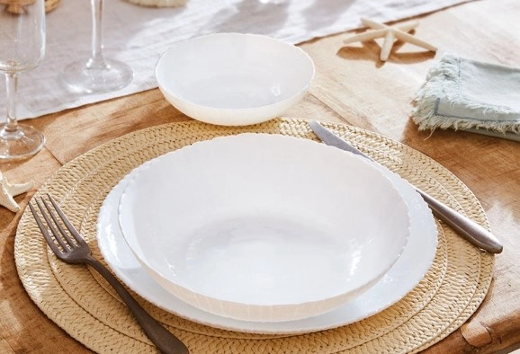 Тарелка стекло Luminarc "Ammonite" глуб. d21см Белый фото 1