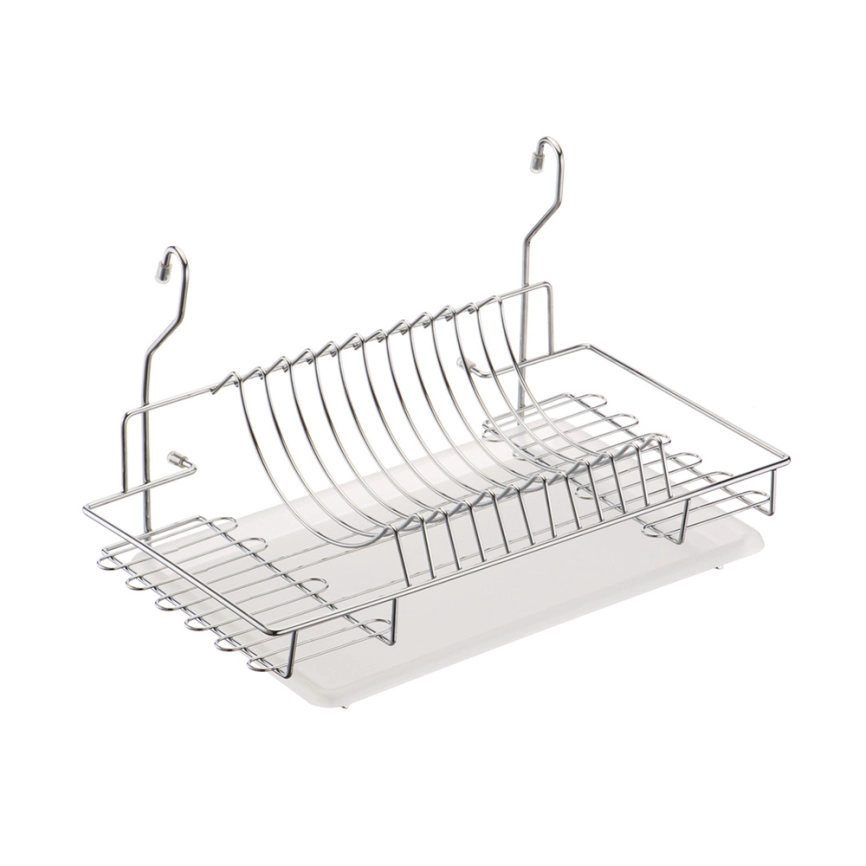 Сушилка д/посуды навесная д/рейлинга d16мм металл. хромир. 44х25,8см фото 1
