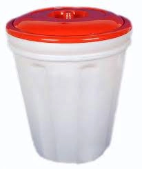 Бак пластм. 60л с крышкой д/Пищевых продуктов Белый фото 1