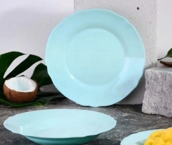 Тарелка стекло Luminarc "Louis XV Turquoise" глуб. d22см Бирюзовый фото 1