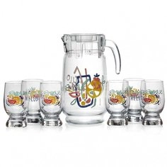 Набор для напитков стекло Кувшин 1,6л + 6 стаканов 220мл "Pasabahce" фото 1