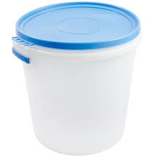 Бак пластм. 32л с плотной крышкой д/Пищевых продуктов Белый фото 1