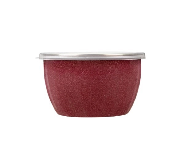 Миска эмалированная с п/э плотной крышкой "Шафран" 1,75л d16см фото 1