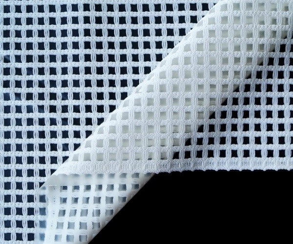 Клеёнка ажурная без основы "Элегия" Рогожка белая white шир.1,35м V-line фото 1