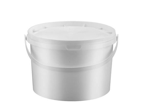 Ведро пластм. 3л с герметичной Крышкой, д/Пищевых продуктов Белое фото 1