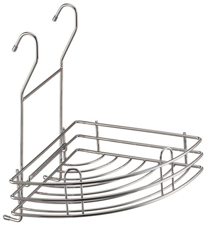 Полка навесная д/рейлинга d16мм металл. хромир. Угловая Малая 20,5х20,5см фото 1