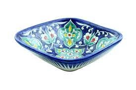 Салатник керам. 130х130мм, рисунки -"микс" "Риштанская керамика" фото 1