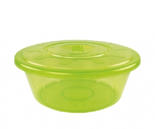 Таз пластм. 6л с Крышкой, прозрачный "Хозяюшка" фото 1