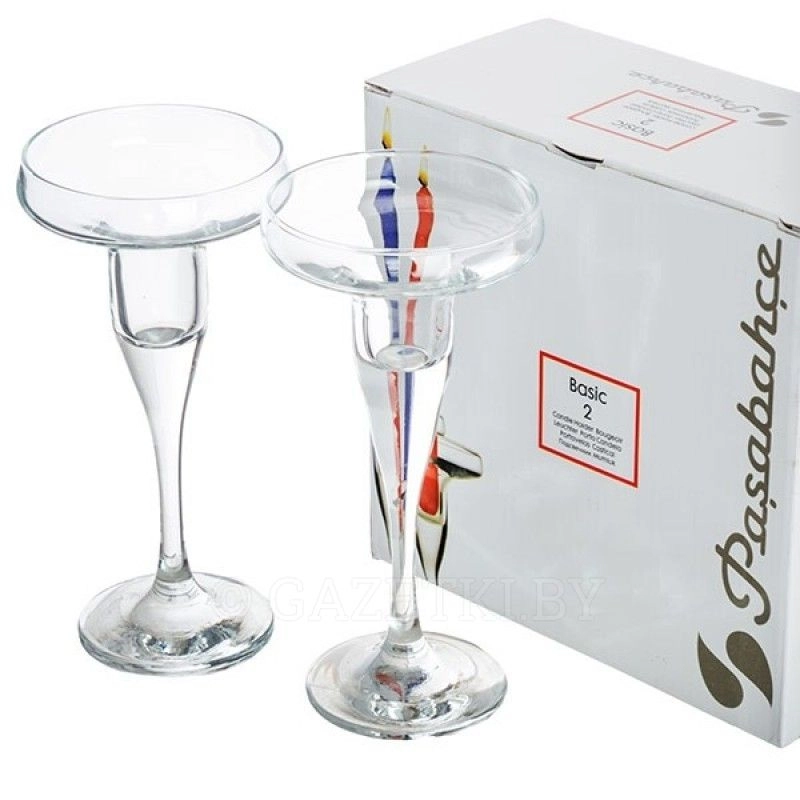 Набор подсвечников стекло Pasabahce "Бейзик" 2шт 170мм фото 1