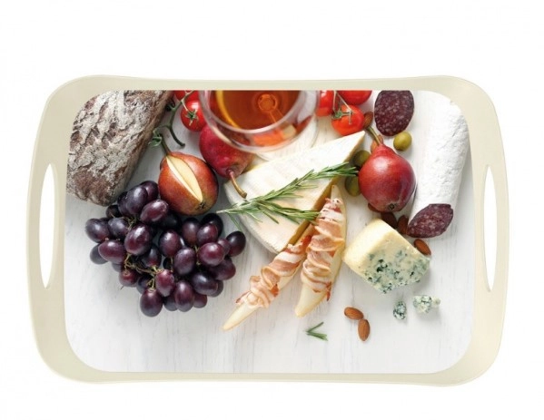 Поднос пластм. 412х270х50мм с Декором фото 1