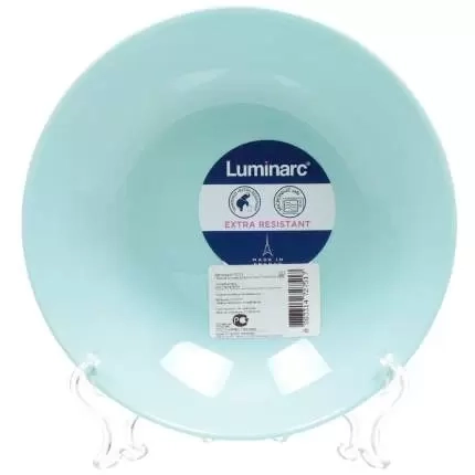 Тарелка стекло Luminarc "Diwali Light Turquoise" глуб. d20см Бирюзовый фото 1