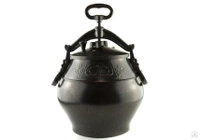 Казан алюм. "Афганский" "Скороварка" 5,0л Черный d дна 150мм ("Rashko Baba") фото 1