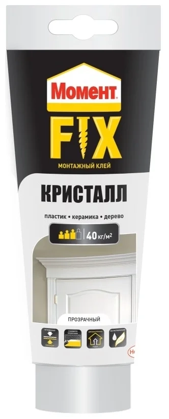 Жидкие гвозди "Момент" Монтаж FIX Кристалл 185г фото 1