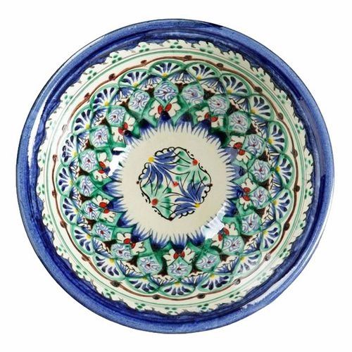 Салатник керам. 180х180мм, рисунки -"микс" "Риштанская керамика" фото 1