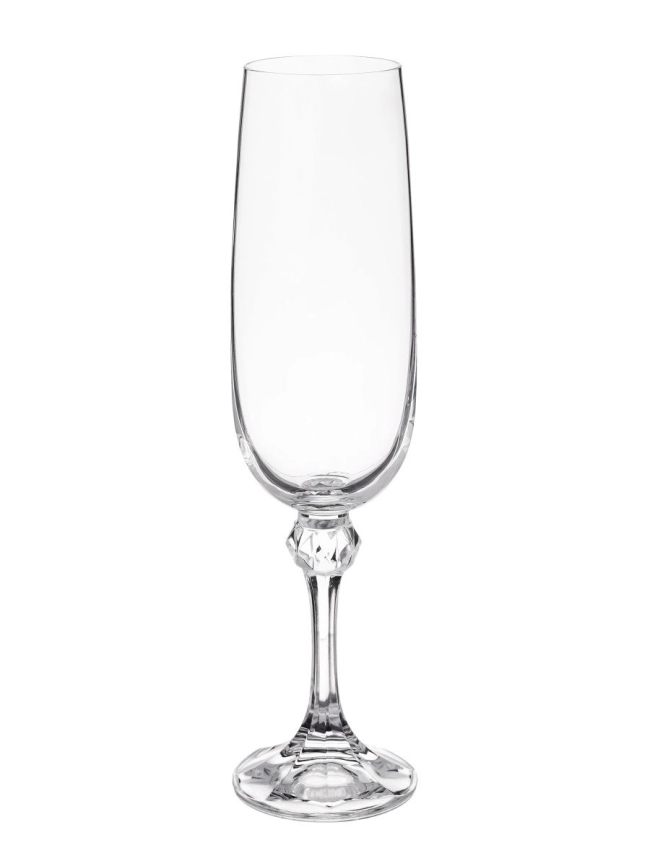 Набор бокалов стекло "BOHEMIA" "Джулия" 6шт 180мл д/шамп. фото 1