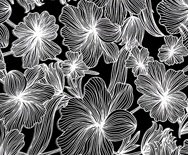 Клеёнка ажурная без основы "Муза" Гибискус белая white шир.1,32м фото 1