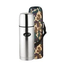 Термос нерж."Биосталь" 1,2л Узк.горло "Охота" с чехлом фото 1