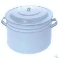 Бак эмалированный 25л d360мм с Крышкой, без деколи фото 1