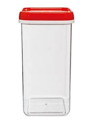 Банка для продуктов пластм. 2,2л 110х110х280мм Прозрачная фото 1