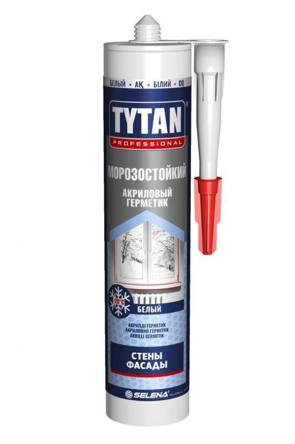 Герметик акриловый 280мл белый "TYTAN" 74430 морозостойкий фото 1