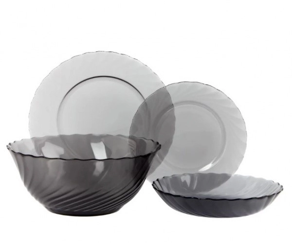 Тарелка стекло Luminarc "Ocean Grafit" мелк. d24,2см Прозрачно-серый фото 1