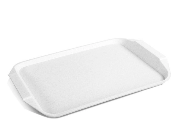 Поднос пластм. 430х300мм Белый мрамор фото 1