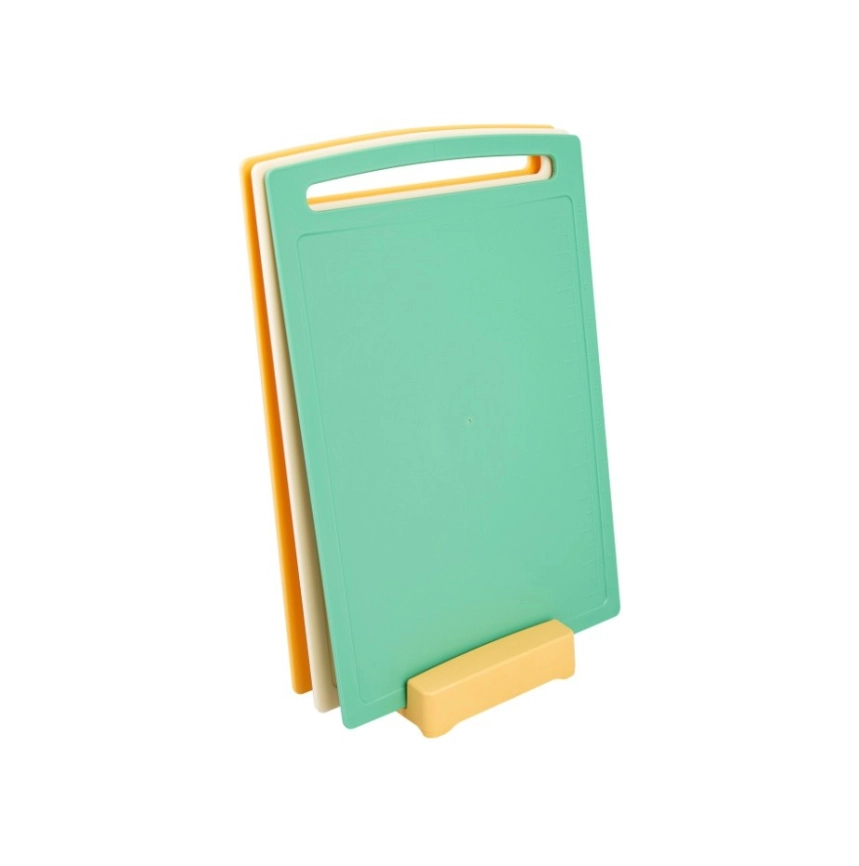 Доски разделочные пластм. Набор 3шт на Подставке "Practic" фото 2