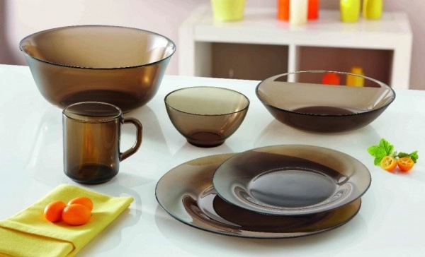 Тарелка стекло Luminarc "Ambiante Eclipse" мелк. 25см Прозрачно-коричневый фото 1