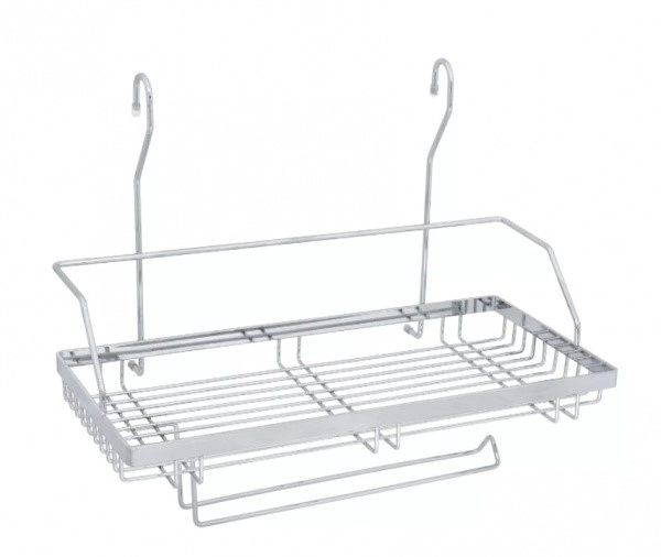 Полка навесная д/рейлинга d16мм металл. хромир. 27,2х10,7см, с Держ.Полот. фото 1