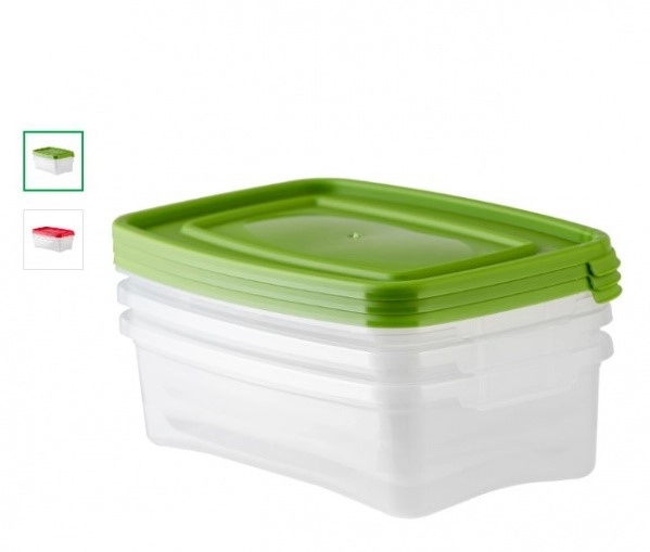 Набор контейнеров д/прод. пластм. д/микр.печи с кр. 3шт х 0,7л фото 1