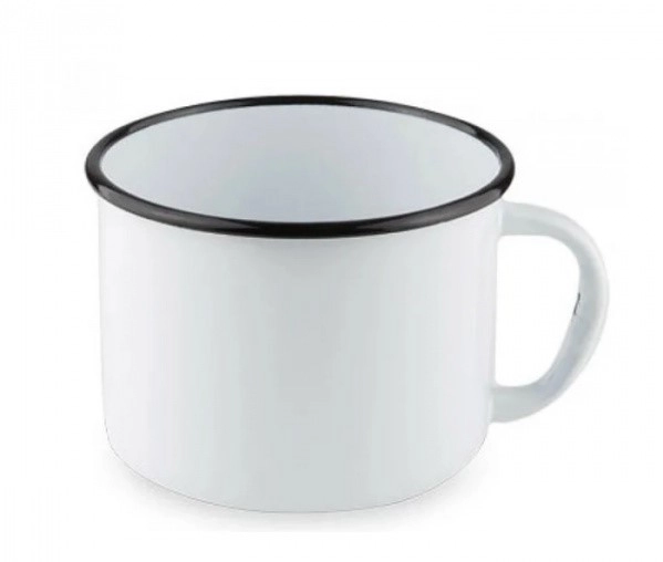Кружка эмалированная 1,0л d120мм без деколи фото 1