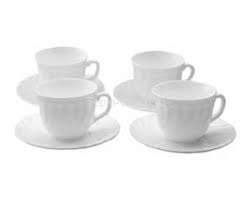 Набор чайный стекло Luminarc 8пр/4перс. "Trianon" 280мл Белый фото 1