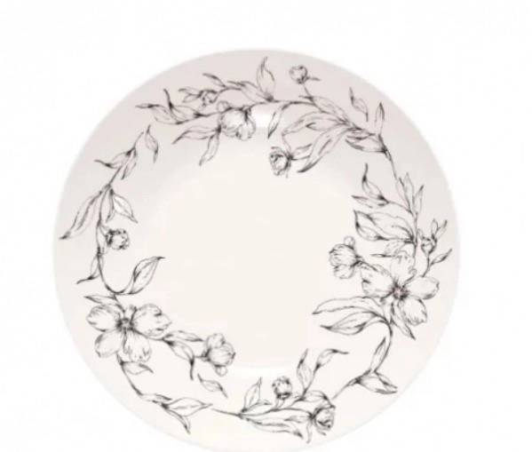 Тарелка стекло Luminarc "Peonia" глуб. d21см Белый с рис. фото 1