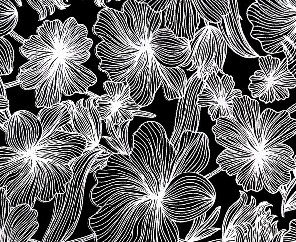 Клеёнка ажурная без основы "Муза" Гибискус белая white шир.1,32м фото 1