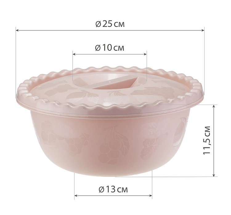 Миска пластм. с крышкой 3,0л д.250мм фото 2