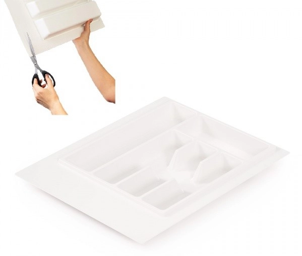 Лоток д/столовых приборов пластм. 490х390х45мм (обрезаемый) Белый фото 1