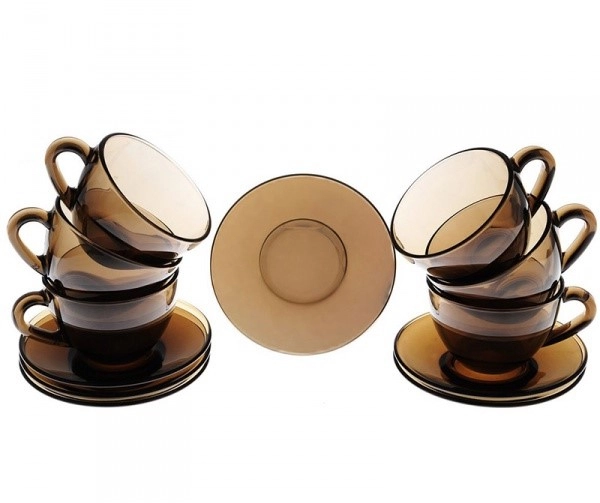 Набор чайный стекло Luminarc 12пр/6перс. "Simply Eclipse" 220мл Прозрачно-коричневый фото 1