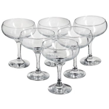 Набор бокалов стекло Pasabahce "Бистро" 6шт 275мл д/шамп.(креманка) фото 1