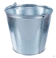 Ведро "Подойник" металл. 7л НЕРЖ.СТАЛЬ фото 1