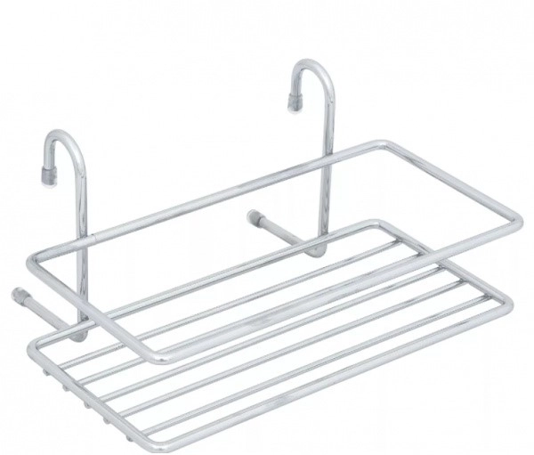 Полка навесная д/рейлинга d16мм металл. хромир. 25х11см фото 1