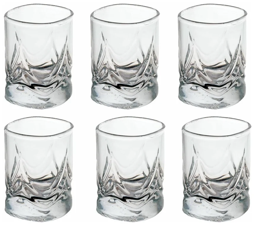 Набор стаканов стекло Pasabahce "Триумф" 6шт 60мл д/водки фото 1