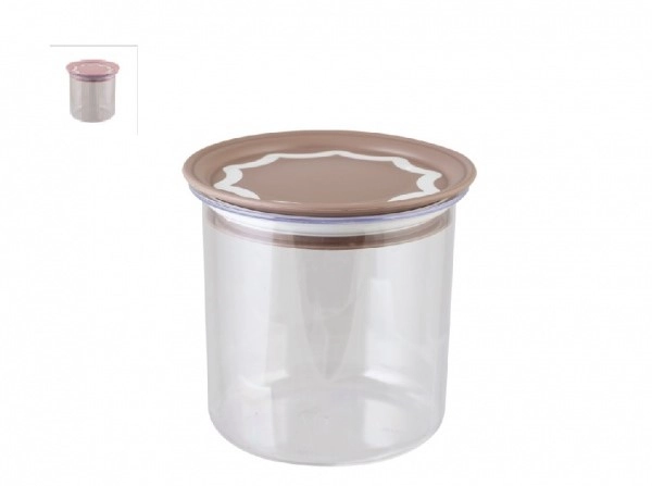 Банка для продуктов пластм. 0,6л 108х115х115мм с вакуум. фото 1