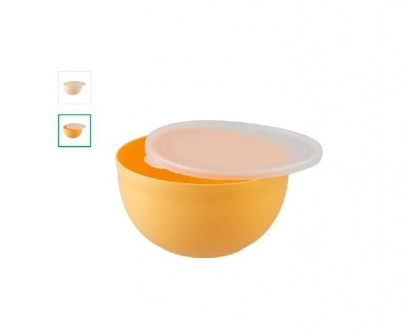 Миска пластм. с крышкой "Line" 3,0л 223х215х110мм фото 1