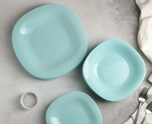 Тарелка стекло Luminarc "Carine Light Turquoise" мелк. d27см Бирюзовый фото 1