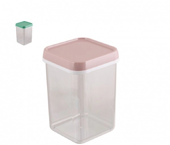 Банка для продуктов пластм. 1,2л 160х110х110мм Прозрачная фото 1