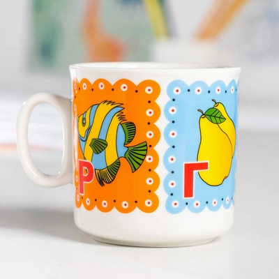 Кружка фарфор. 200мл с рис."Азбука" фото 3