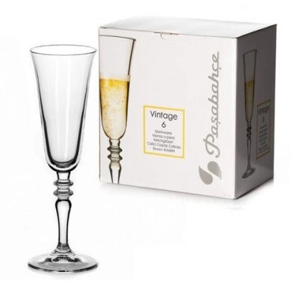 Набор бокалов стекло Pasabahce "Винтаж" 6шт 190мл д/шамп. фото 1