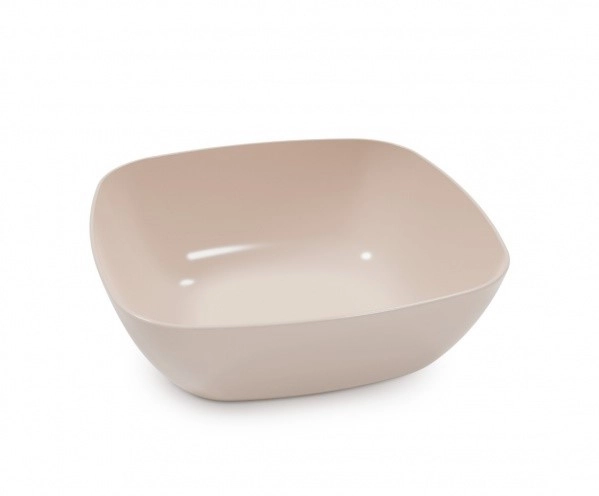 Салатник пластм. "Квадро" 160х160х55мм бежевый фото 1